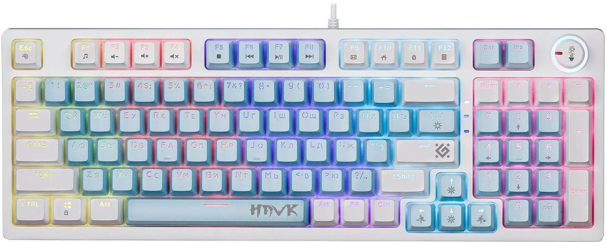 Клавиатура Defender Hawk GK-418,  USB, белый [45422]